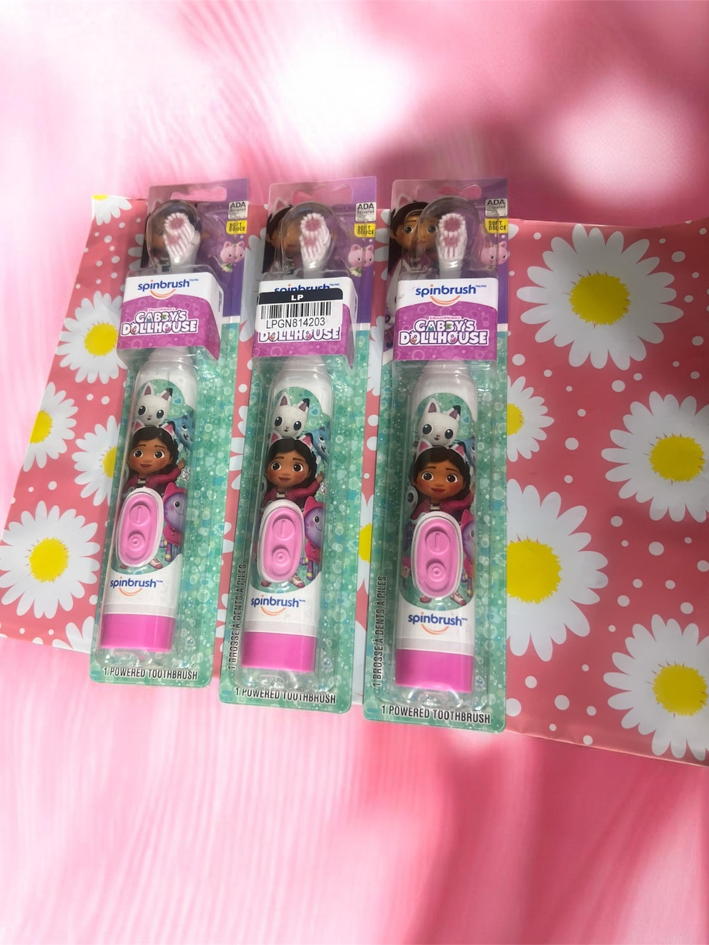 3-Spinbrush Kids Pink Powered Toothbrush - Cabby's Dollhouse